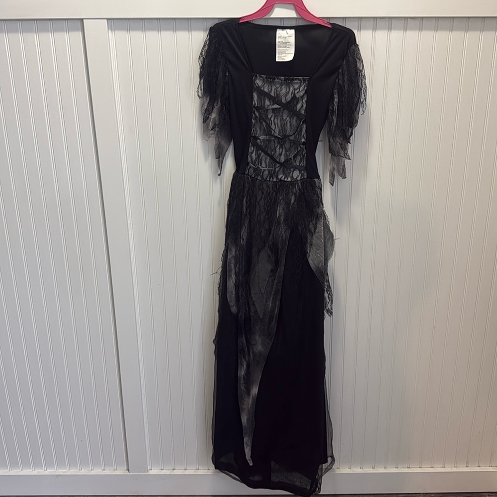 Girls Cemetery Corpse Bride Halloween Costume Size Large 10-12 Kids - Picture 2 of 12